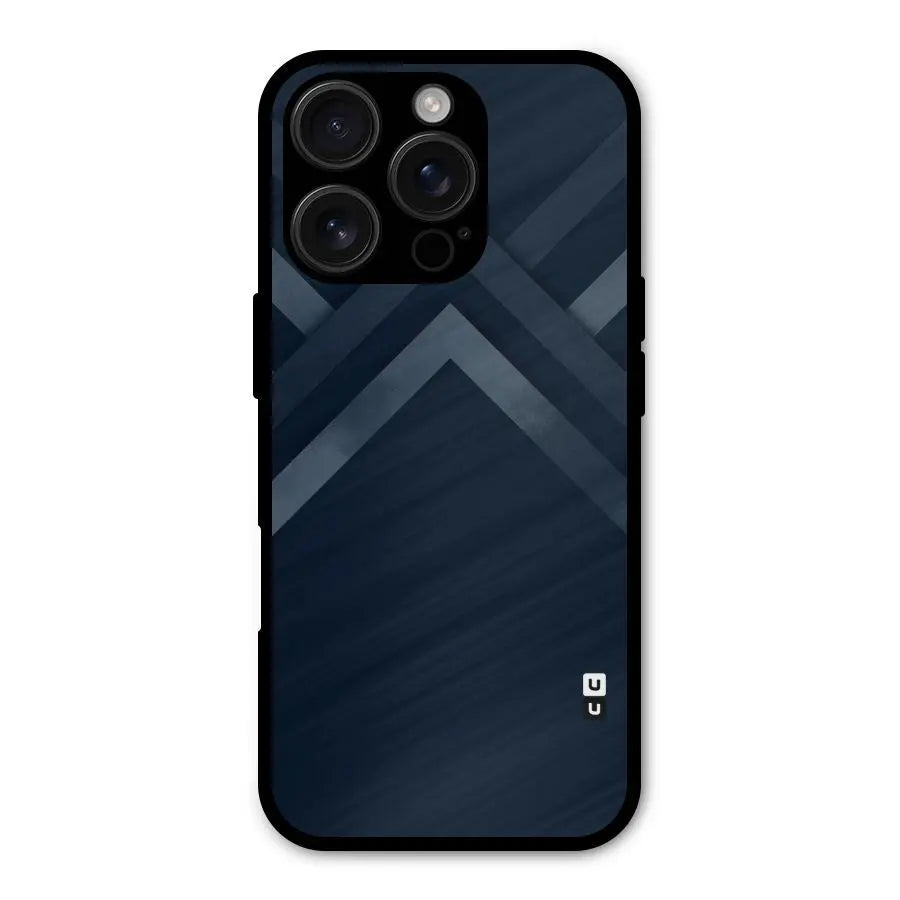 Navy Blue Arrow Shockproof Hybrid Protection (Metal + TPU) Back Case Cover CoversCart