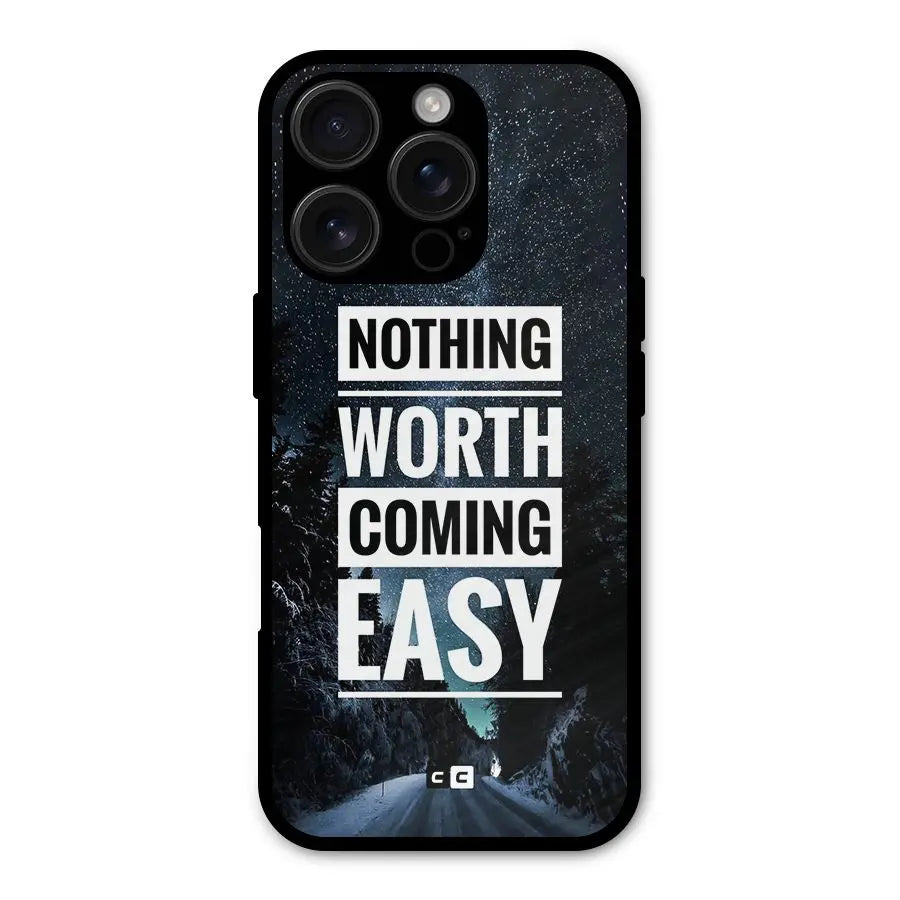 Nothing Worth Easy Shockproof Hybrid Protection (Metal + TPU) Back Case Cover CoversCart