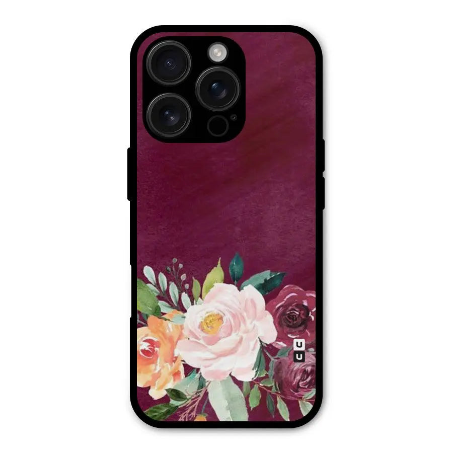 Plum Floral Design Shockproof Hybrid Protection (Metal + TPU) Back Case Cover CoversCart