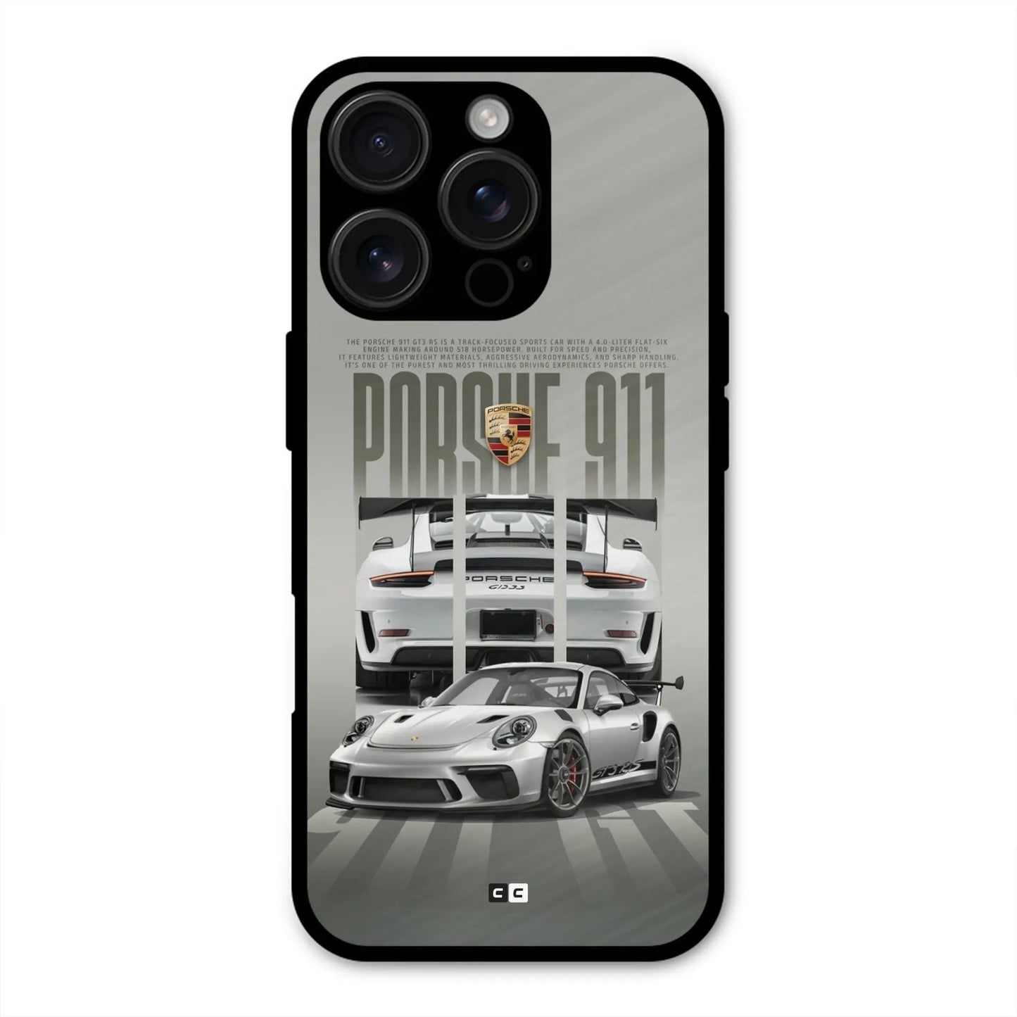 Porsche 911 Tribute Shockproof Hybrid Protection (Metal + TPU) Back Case Cover