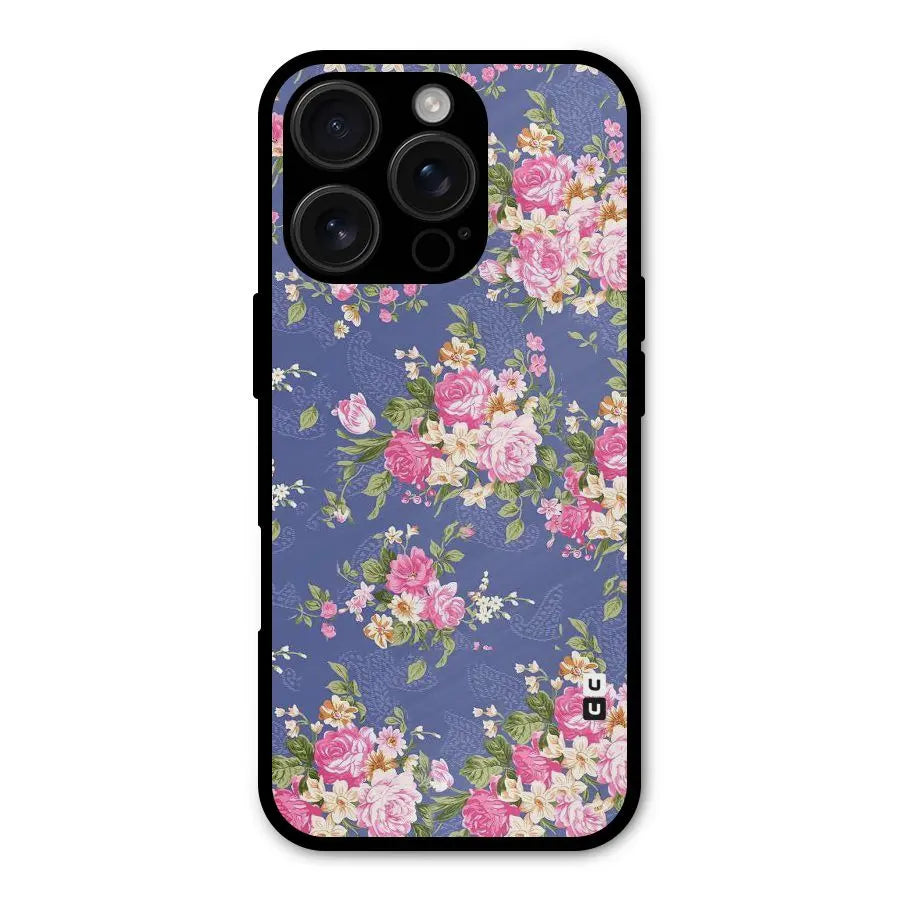 Purple Pink Floral Shockproof Hybrid Protection (Metal + TPU) Back Case Cover CoversCart