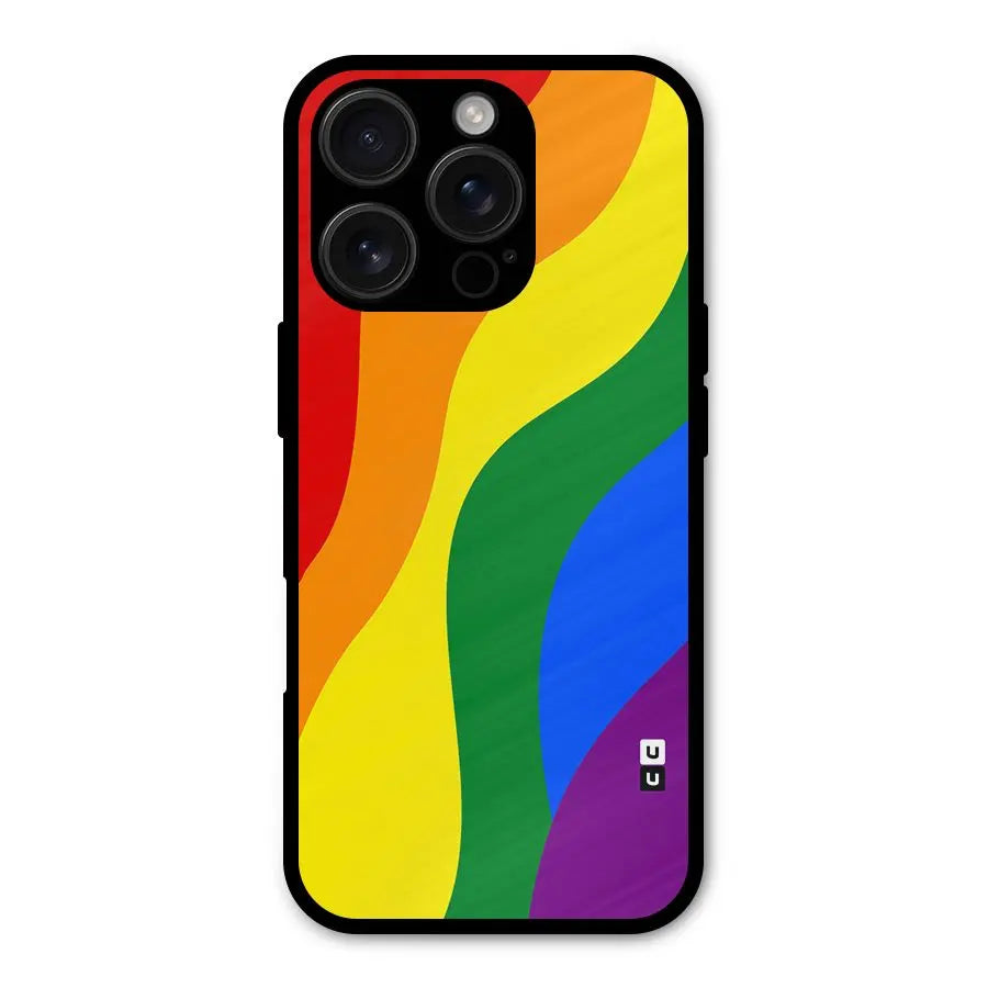 Rainbow Slant Curves Shockproof Hybrid Protection (Metal + TPU) Back Case Cover CoversCart