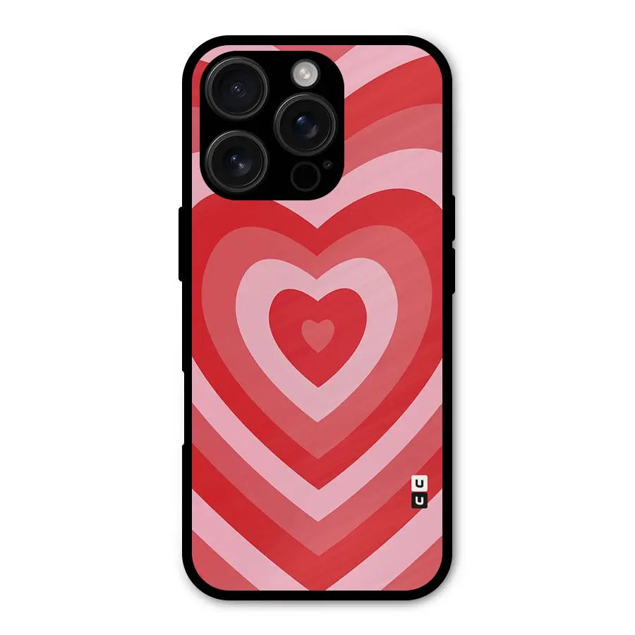 Red Retro Hearts Shockproof Hybrid Protection (Metal + TPU) Back Case Cover CoversCart