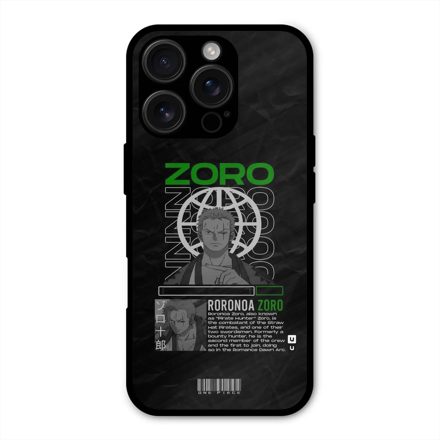 Roronoa Zoro Shockproof Hybrid Protection (Metal + TPU) Back Case Cover