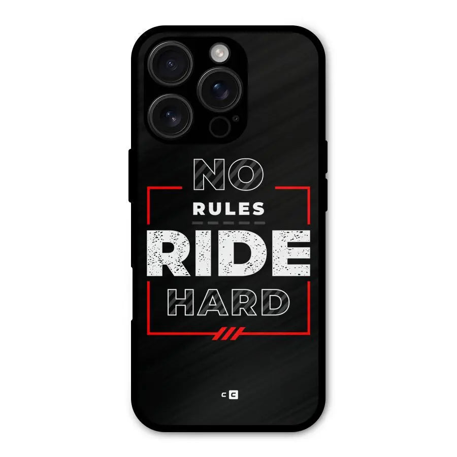 Rules Ride Hard Shockproof Hybrid Protection (Metal + TPU) Back Case Cover CoversCart