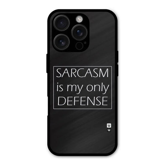 Sarcasm Defence Shockproof Hybrid Protection (Metal + TPU) Back Case Cover CoversCart