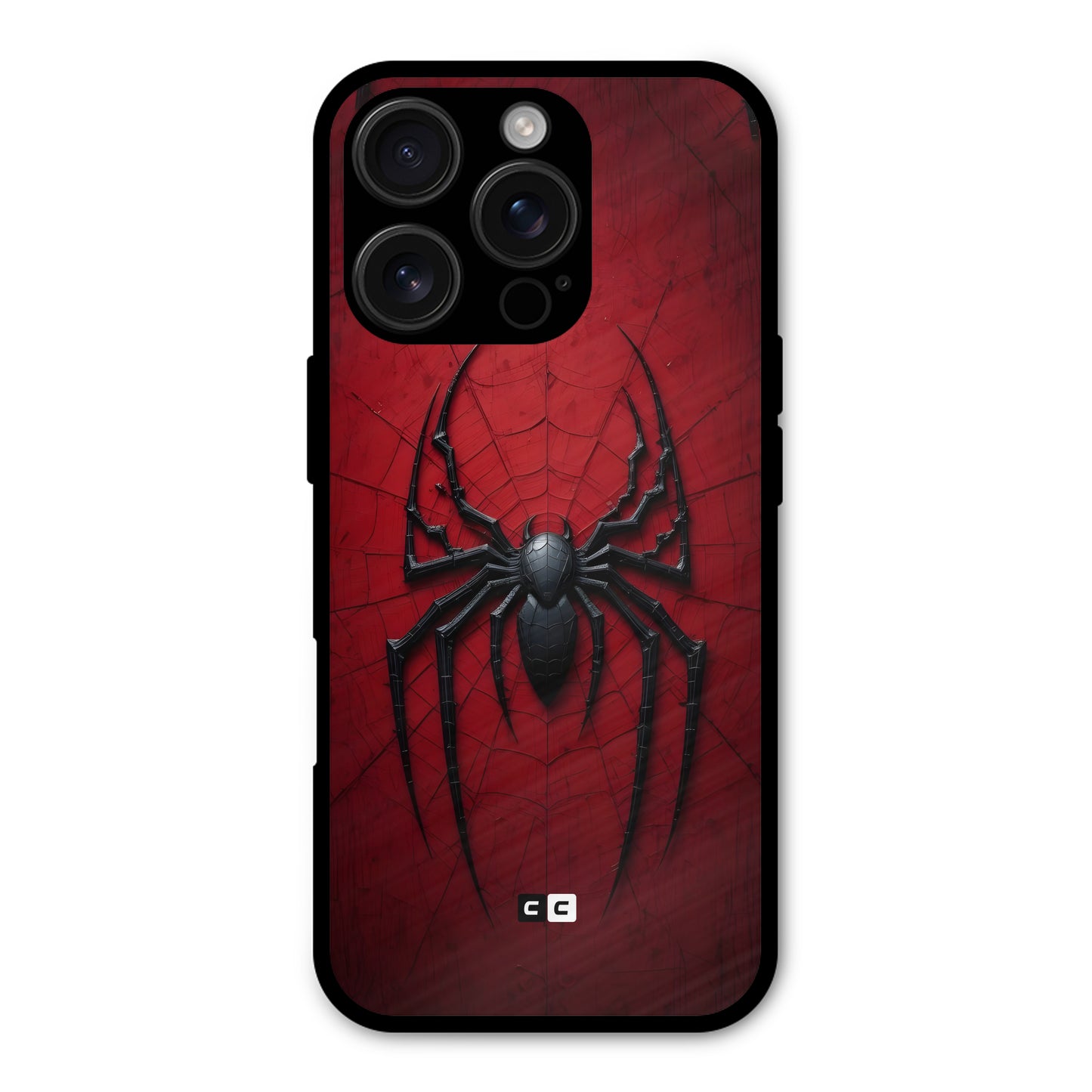 Spider Man Crimson Emblem Shockproof Hybrid Protection (Metal + TPU) Back Case Cover