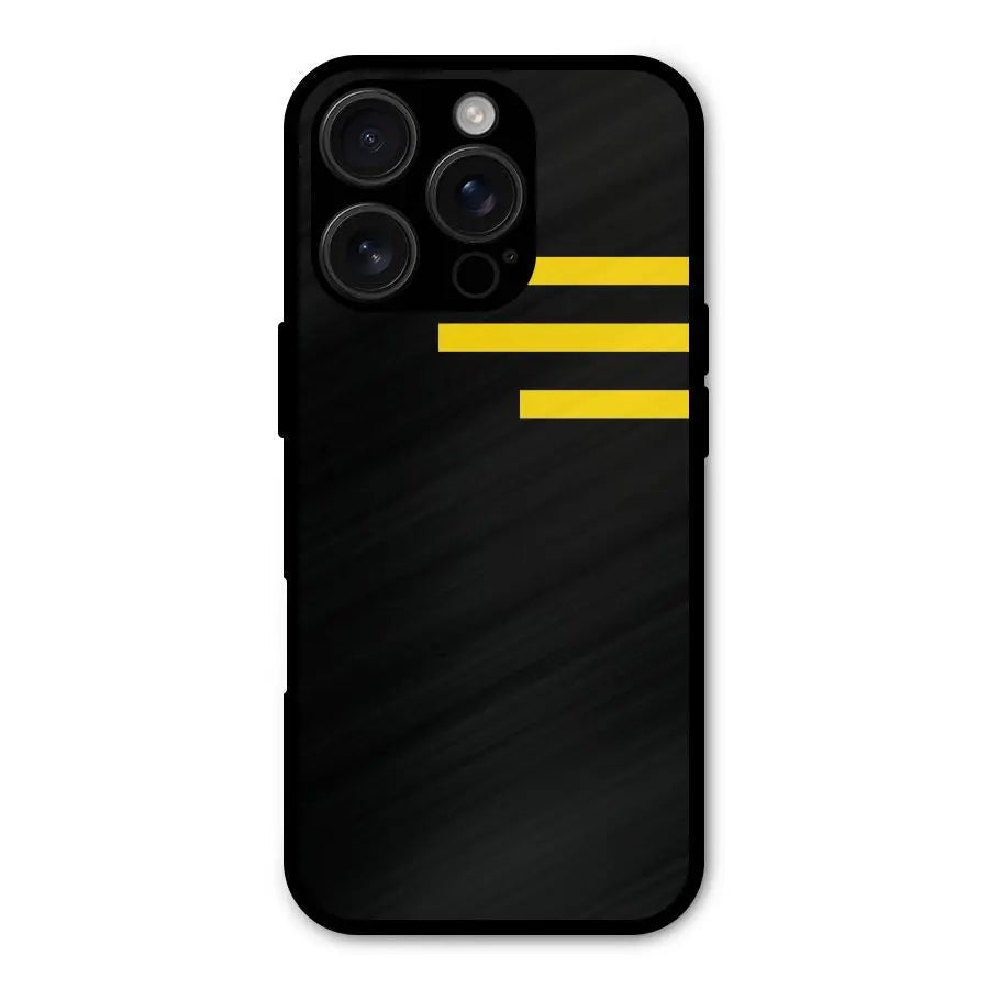 Sports Yellow Stripes Shockproof Hybrid Protection (Metal + TPU) Back Case Cover CoversCart