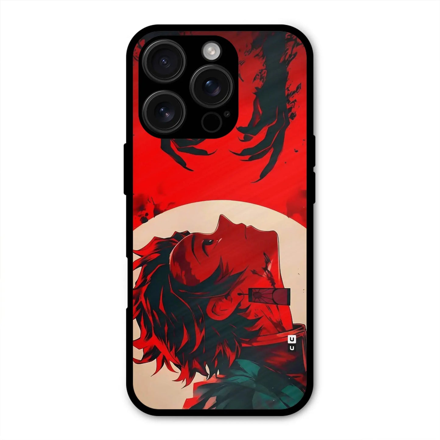 Red Tanjiro Shockproof Hybrid Protection (Metal + TPU) Back Case Cover