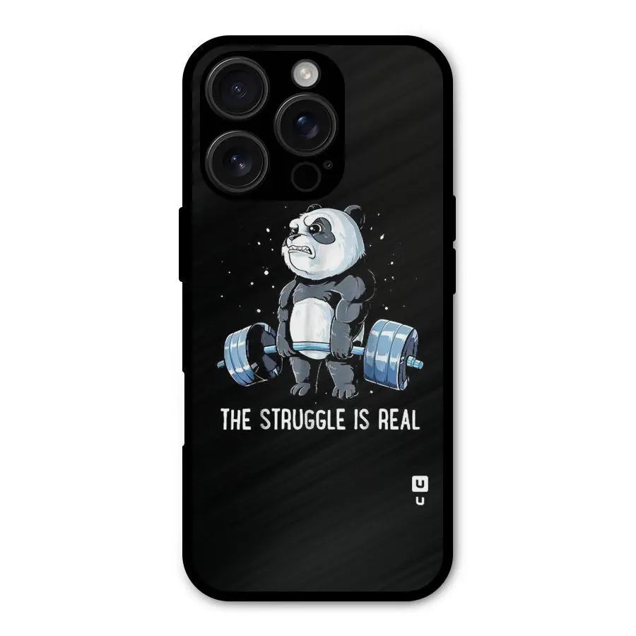 Struggle is Real Panda Shockproof Hybrid Protection (Metal + TPU) Back Case Cover CoversCart