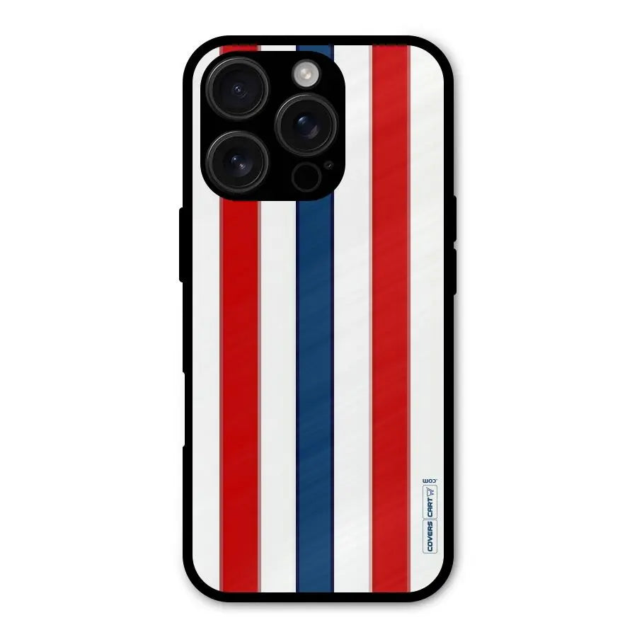 Tricolor Stripes Shockproof Hybrid Protection (Metal + TPU) Back Case Cover CoversCart