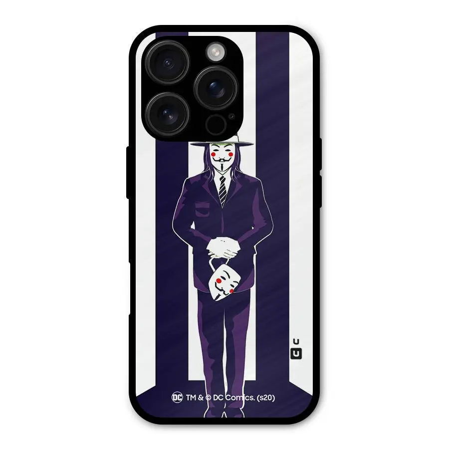 Vendetta Gentleman Holding Mask Illustration Shockproof Hybrid Protection (Metal + TPU) Back Case Cover CoversCart