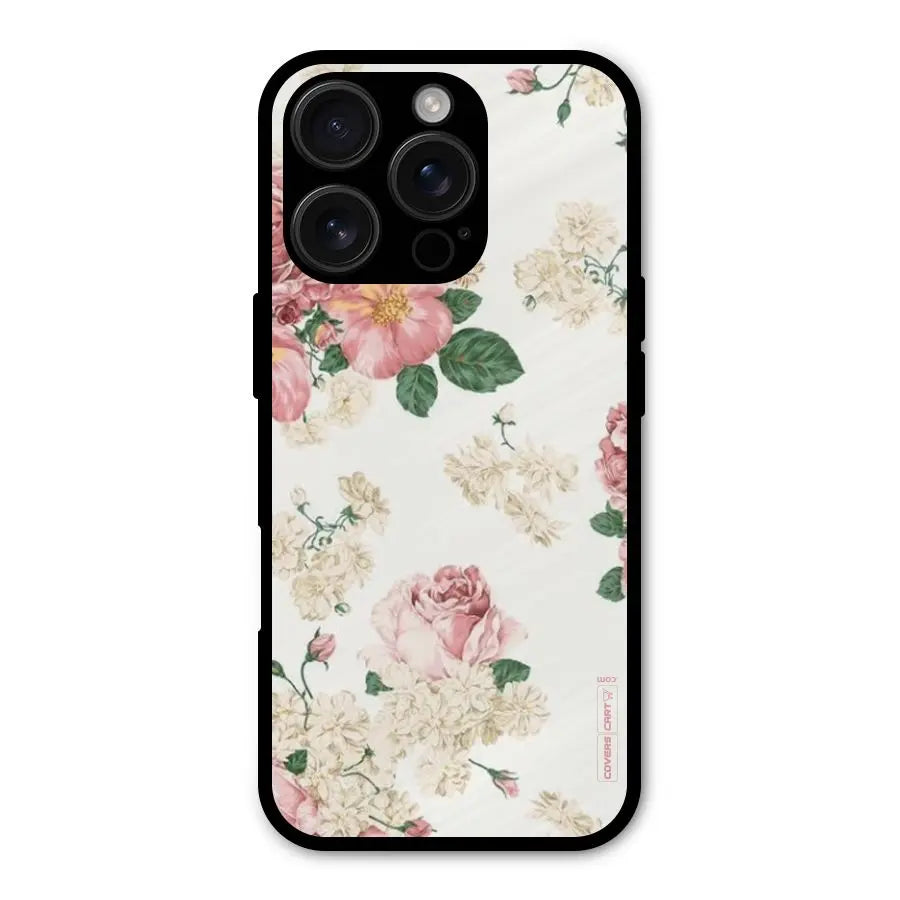 Vintage Floral Pattern Shockproof Hybrid Protection (Metal + TPU) Back Case Cover CoversCart