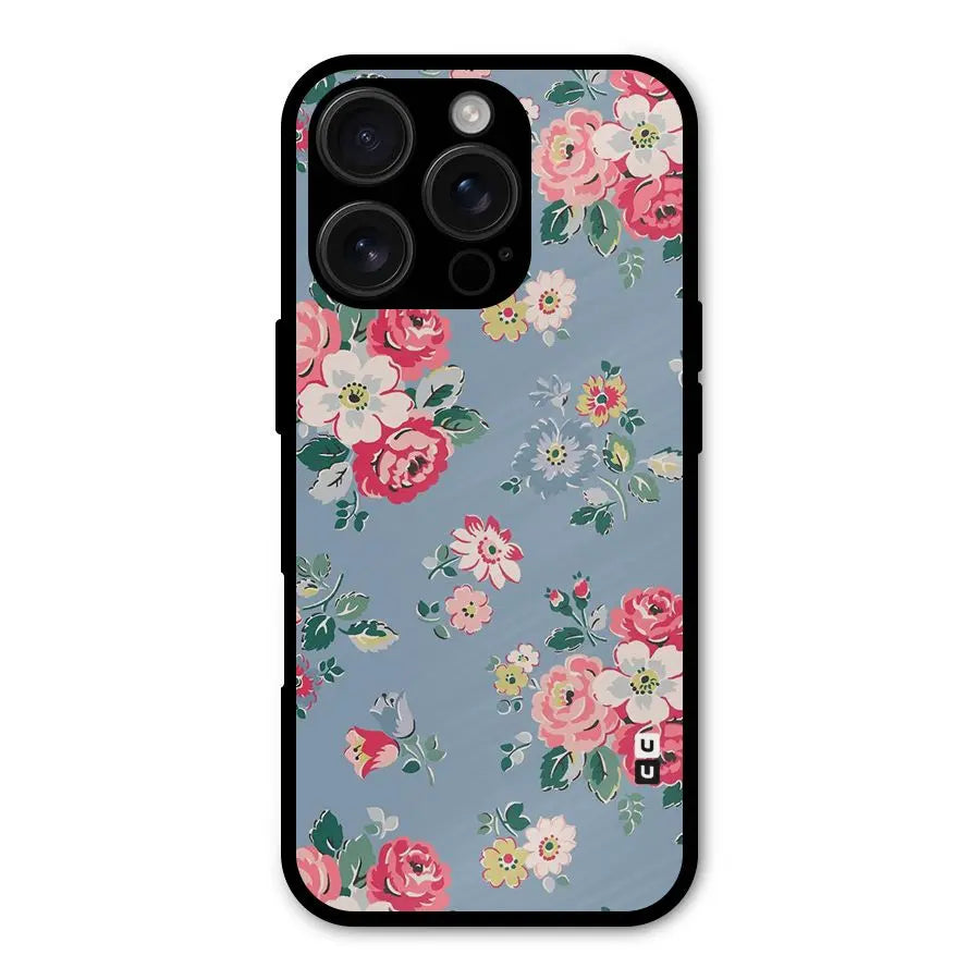Vintage Flower Pattern Shockproof Hybrid Protection (Metal + TPU) Back Case Cover CoversCart