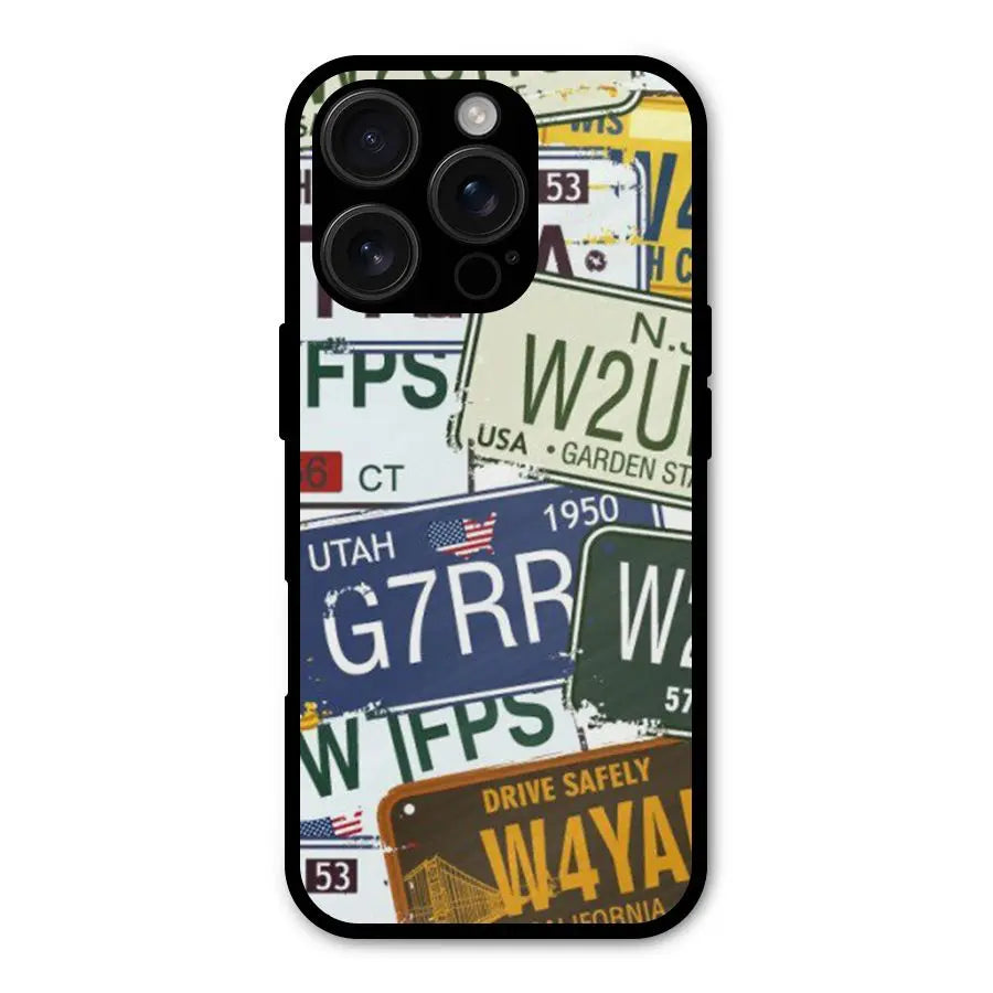 Vintage License Plates Shockproof Hybrid Protection (Metal + TPU) Back Case Cover CoversCart
