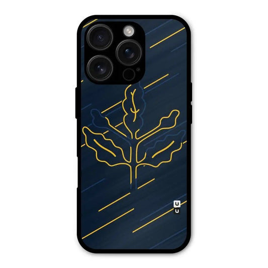 Yellow Leaf Line Shockproof Hybrid Protection (Metal + TPU) Back Case Cover CoversCart