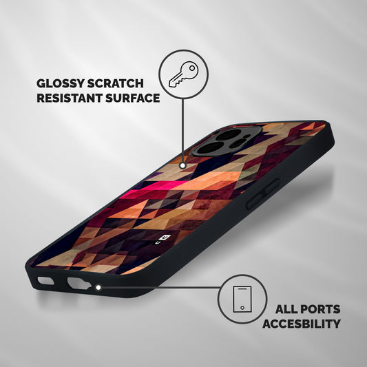 Abstract Beauty Triangles Shockproof Hybrid Protection (Metal + TPU) Back Case Cover