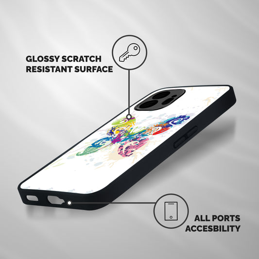 Abstract Butterfly Shockproof Hybrid Protection (Metal + TPU) Back Case Cover