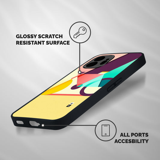 Abstract Cycle Shockproof Hybrid Protection (Metal + TPU) Back Case Cover