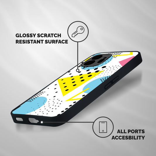 Abstract Geometry Shockproof Hybrid Protection (Metal + TPU) Back Case Cover