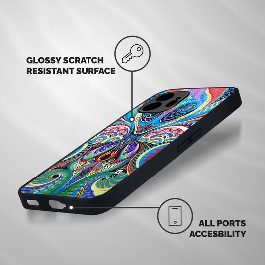 Alien Psychedelic Art Shockproof Hybrid Protection (Metal + TPU) Back Case Cover