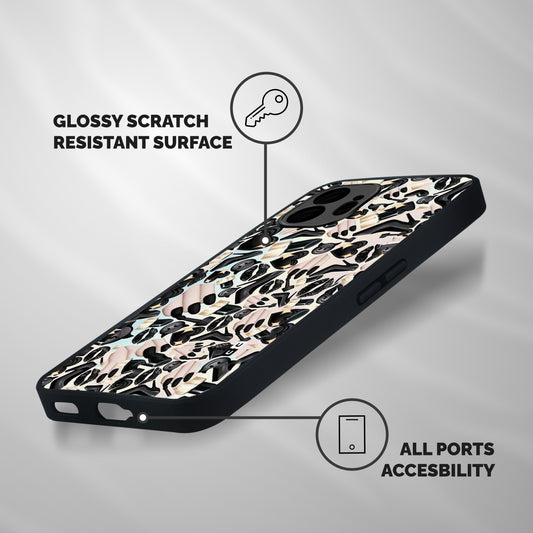 All Black Love Shockproof Hybrid Protection (Metal + TPU) Back Case Cover