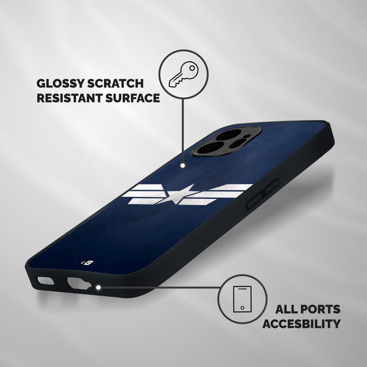 American Shield Shockproof Hybrid Protection (Metal + TPU) Back Case Cover