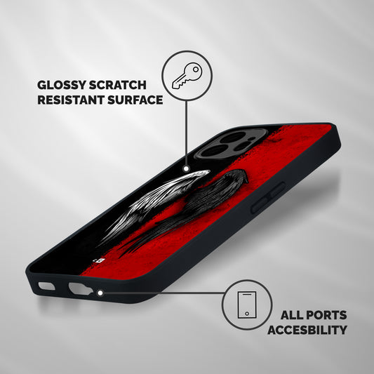 Angle Demon Wings Shockproof Hybrid Protection (Metal + TPU) Back Case Cover