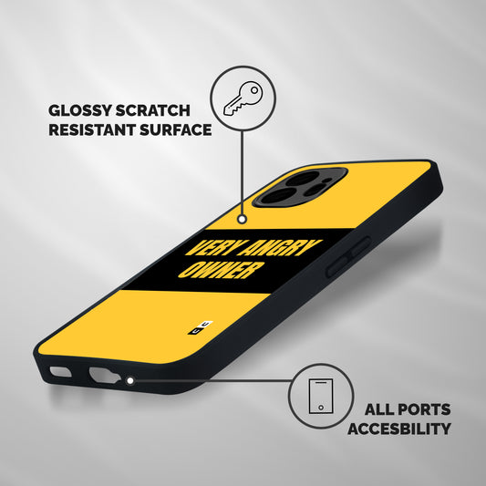 Angry Owner Shockproof Hybrid Protection (Metal + TPU) Back Case Cover