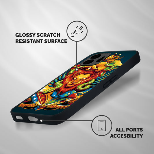 Animal Art Shockproof Hybrid Protection (Metal + TPU) Back Case Cover