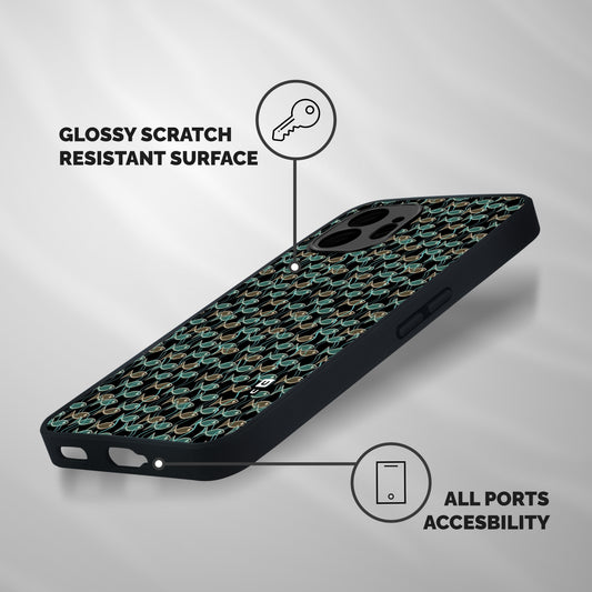 Animated Fishes Art Pattern Shockproof Hybrid Protection (Metal + TPU) Back Case Cover