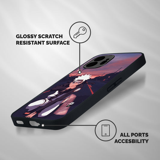 Anime Naruto Aesthetic Shockproof Hybrid Protection (Metal + TPU) Back Case Cover