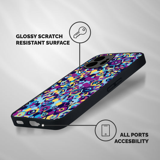 Artistic Abstract Shockproof Hybrid Protection (Metal + TPU) Back Case Cover