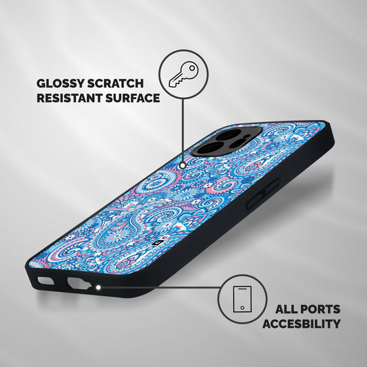 Artistic Blue Art Shockproof Hybrid Protection (Metal + TPU) Back Case Cover