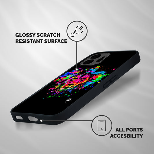 Artistic Lion Art Splash Shockproof Hybrid Protection (Metal + TPU) Back Case Cover