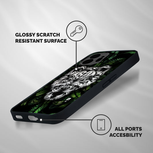 Aztec Art Tiger Shockproof Hybrid Protection (Metal + TPU) Back Case Cover