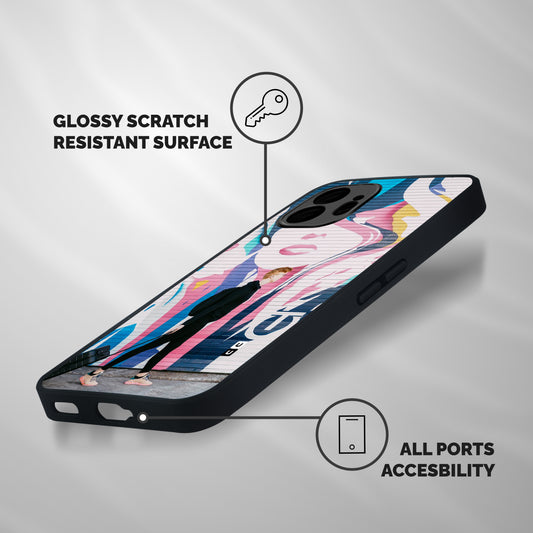 Backpacker Shockproof Hybrid Protection (Metal + TPU) Back Case Cover
