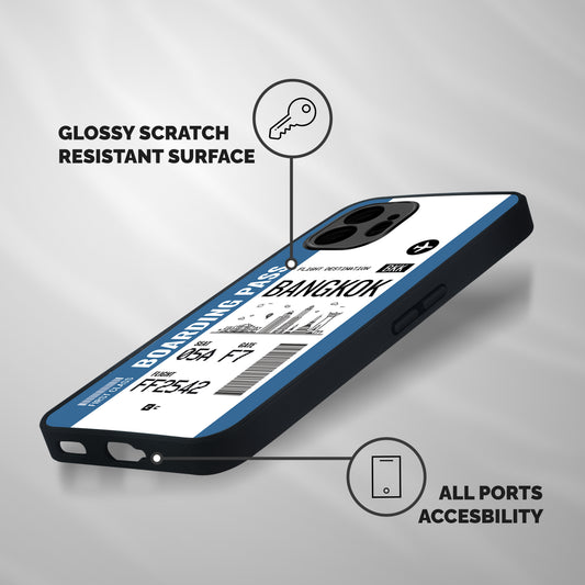 Bangkok Boarding Pass Shockproof Hybrid Protection (Metal + TPU) Back Case Cover