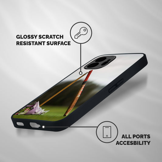 Bat Wicket Shockproof Hybrid Protection (Metal + TPU) Back Case Cover