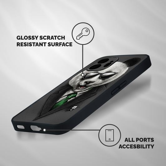 Bear Face Shockproof Hybrid Protection (Metal + TPU) Back Case Cover