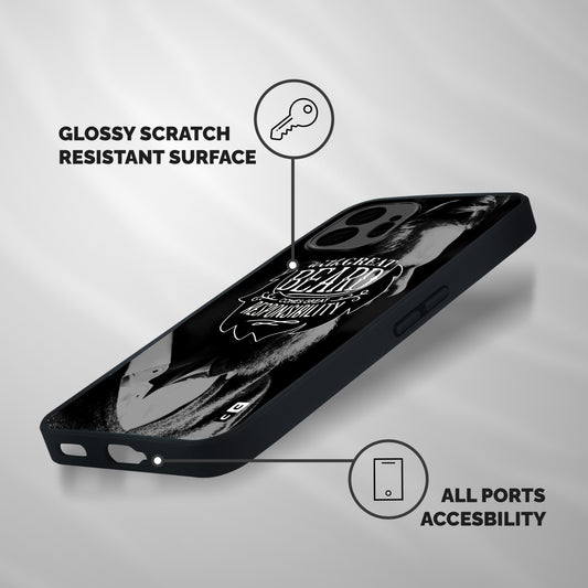 Beard Responsibility Quote Shockproof Hybrid Protection (Metal + TPU) Back Case Cover