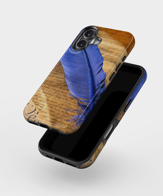 Beautiful Blue Feather MagSafe Bumper Case