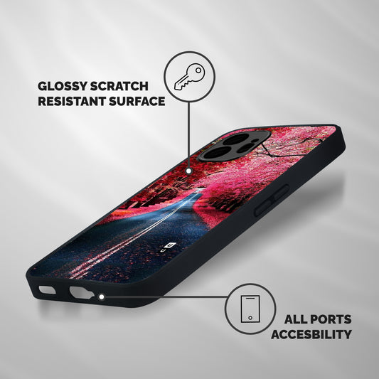 Beautiful Red Trees Shockproof Hybrid Protection (Metal + TPU) Back Case Cover
