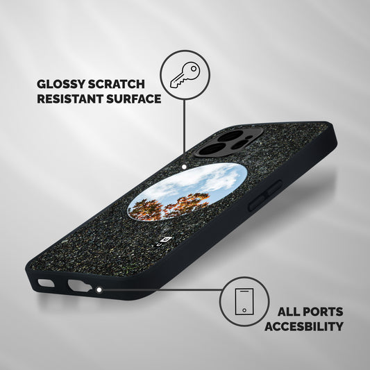 Beautiful Sky Leaves Shockproof Hybrid Protection (Metal + TPU) Back Case Cover