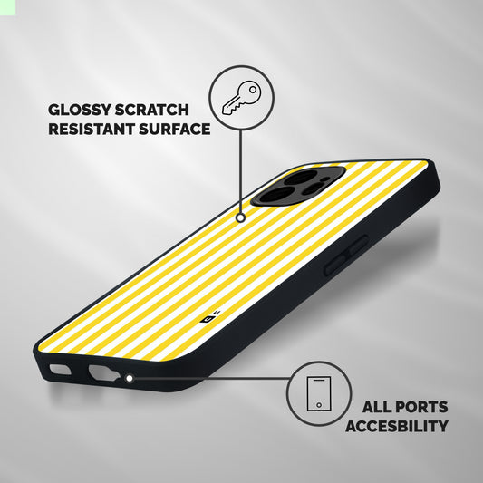 Beauty Color Stripes Shockproof Hybrid Protection (Metal + TPU) Back Case Cover