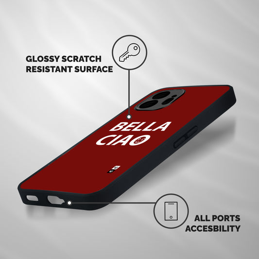 Bella Ciao Typography Art Shockproof Hybrid Protection (Metal + TPU) Back Case Cover