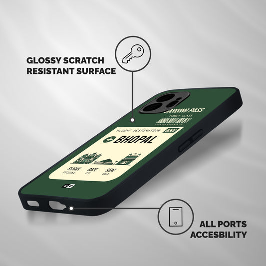 Bhopal Boarding Pass Shockproof Hybrid Protection (Metal + TPU) Back Case Cover