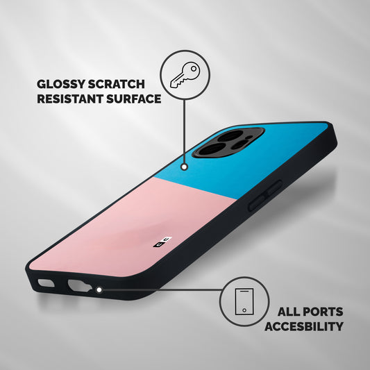 Bicolor Design Shockproof Hybrid Protection (Metal + TPU) Back Case Cover