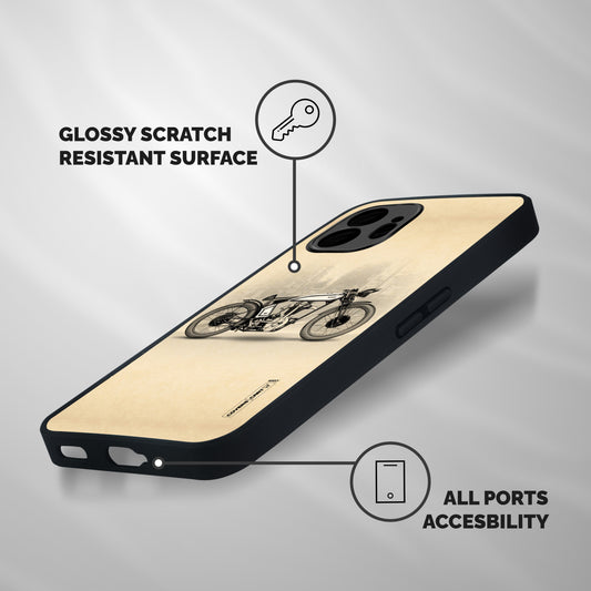 Bike Ride Shockproof Hybrid Protection (Metal + TPU) Back Case Cover