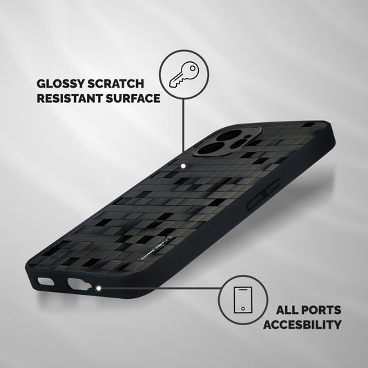 Black Bricks Shockproof Hybrid Protection (Metal + TPU) Back Case Cover